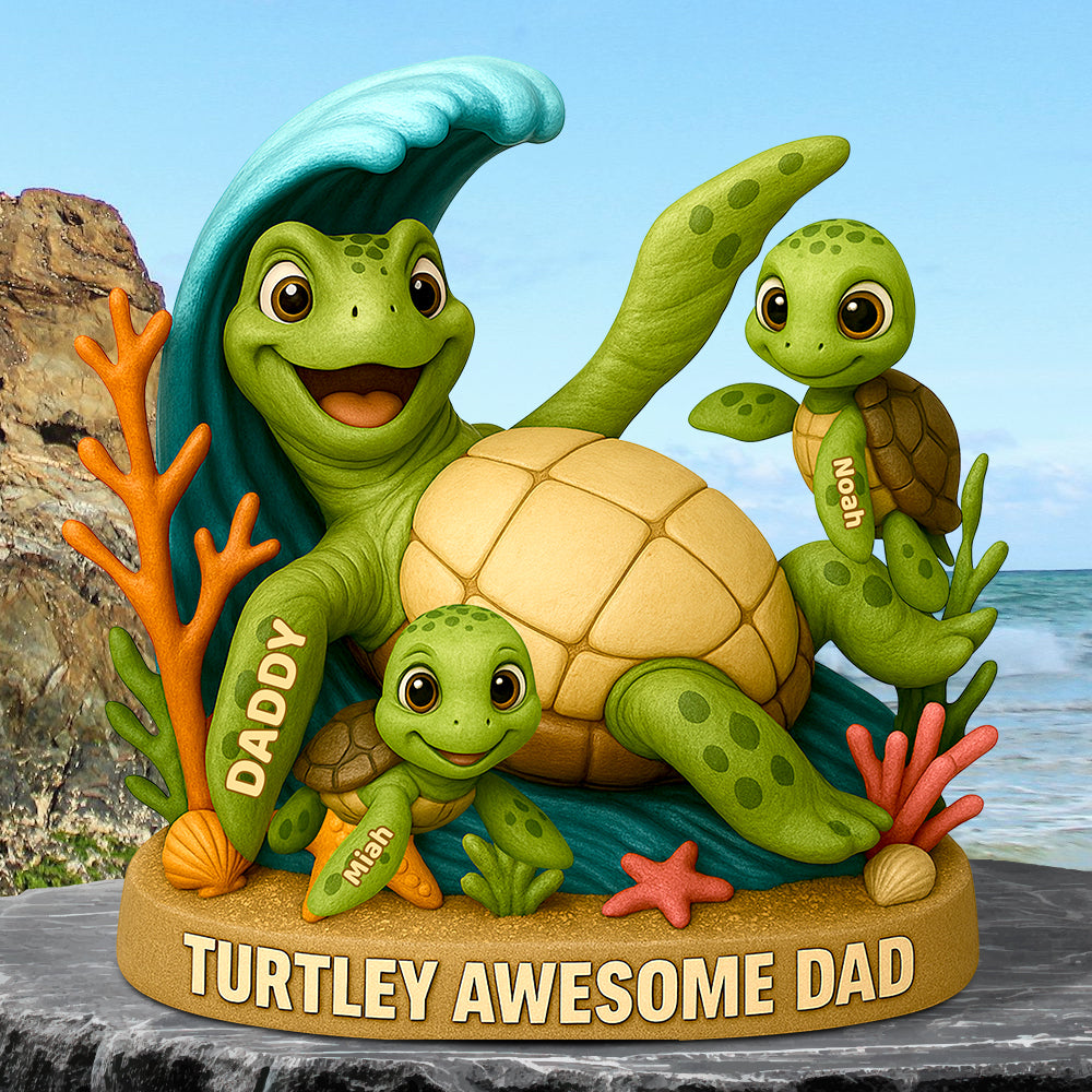 Turtle Awesome Dad Acrylic Plaque Gifts For Dad 01Nadt120525 - Image 2