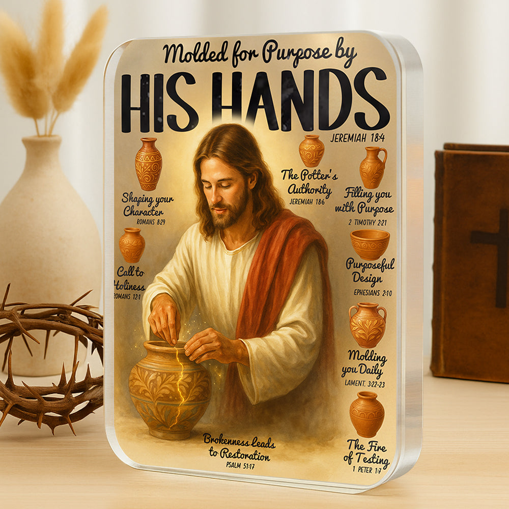 Crafted By Christ Acrylic Plaque Gifts For Christian 05Hudt060625 - Image 2
