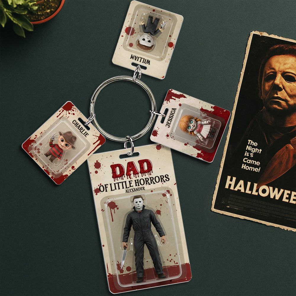 Horror Dad Acrylic Tag Keychain - Personalized Gifts For Father 02Qhlu280425 - Image 2