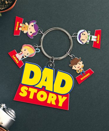 Dad Story Keychain - Personalized Christmas Gifts For Dad 02Kaqn070525