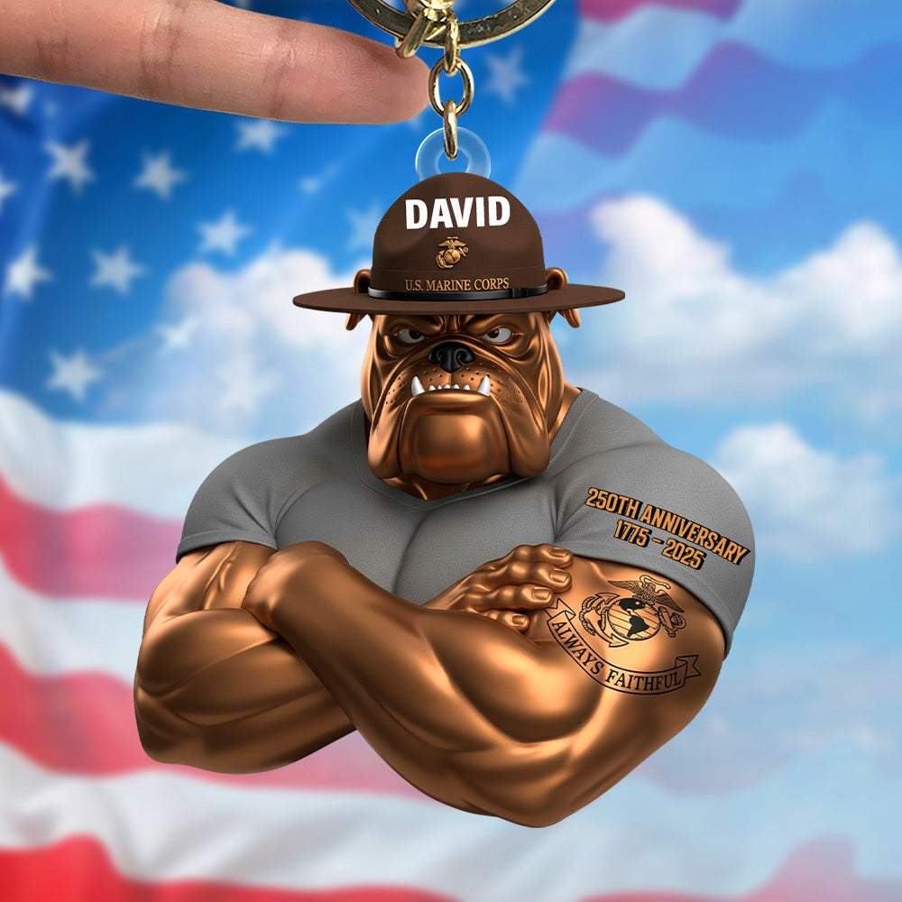 Anniversary Keychain - Personalized Gifts For Veteran 021Natn040725 Mr