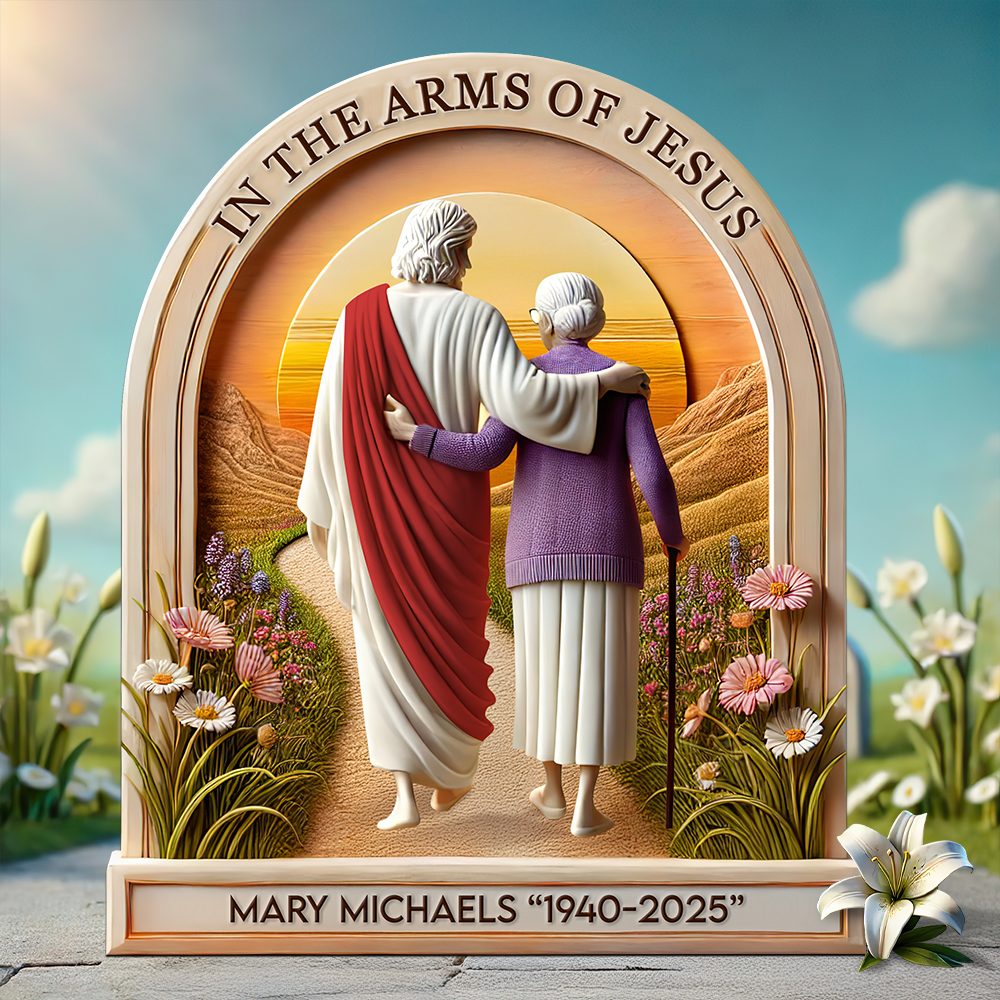 Heaven Jesus Plaque - Personalized Memorial Gifts 02Hupu160425 - Image 3