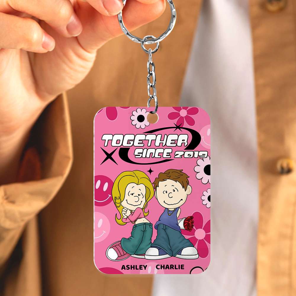 Personalized Gifts For Couple Keychain 01Todt070125Hg - Image 2