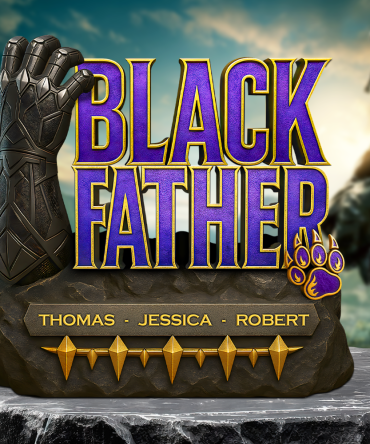 Black Father Plaque - Personalized Gifts For Dad 01Hupu080525