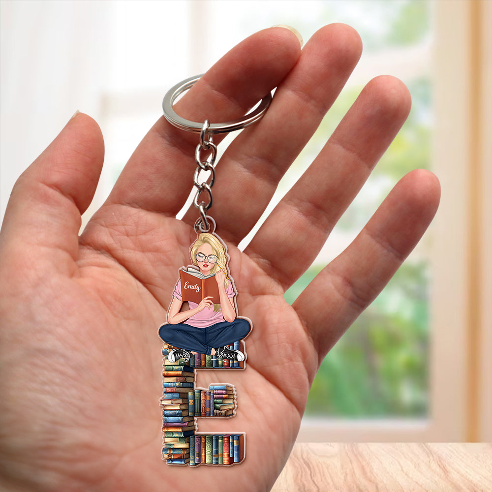 Personalized Gift For Book Lovers Keychain Alphabet Letter 03Ohqn041224Tm - Image 4