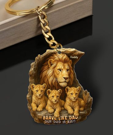 Personalized Gifts For Dad Keychain 07Xqqn040425 Brave Like Dad