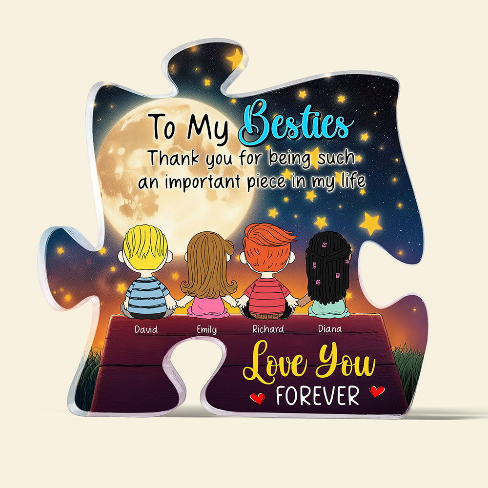 Personalized Gifts For Friends Shaped Acrylic Plaque 04Xqqn101224Hg Sitting Together See Moon - Image 4