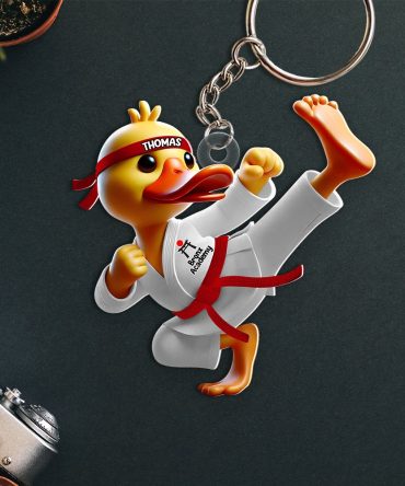 Personalized Gifts For Karateka Keychain Duck Karate 01Ohpu201224