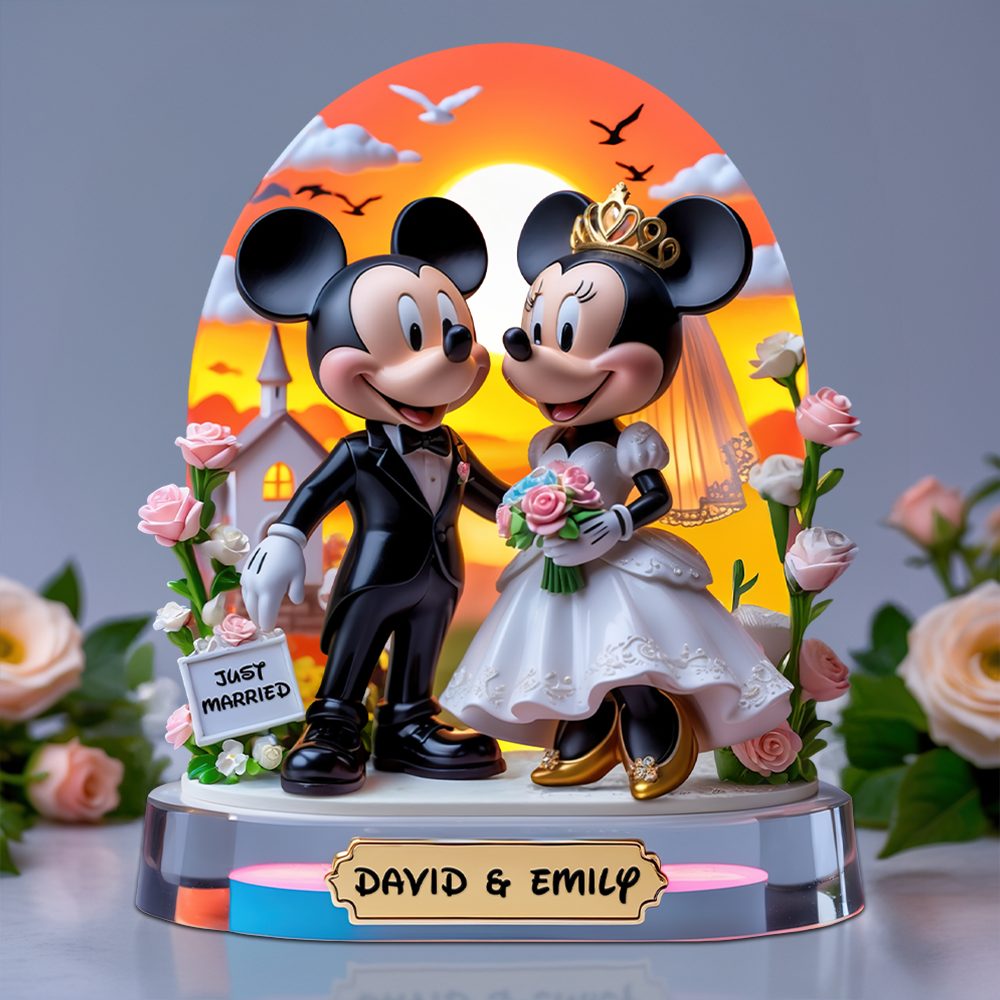 Just Married Couple Acrylic Plaque - Personalized Gifts For Couple 03Topu060625 - Image 3