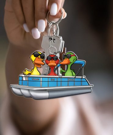 Personalized Gifts For Pontoon Lovers Keychain, Pontoon Duck 01Qhqn211224