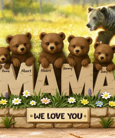Personalized Gifts For Mom Plaque Mama Bear 03Xqlu030425