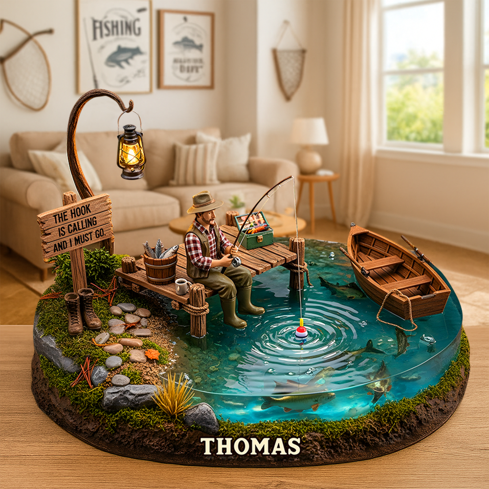 Fishing Man Acrylic Plaque - Personalized Gifts For Fishers 02Topu240625 - Image 2