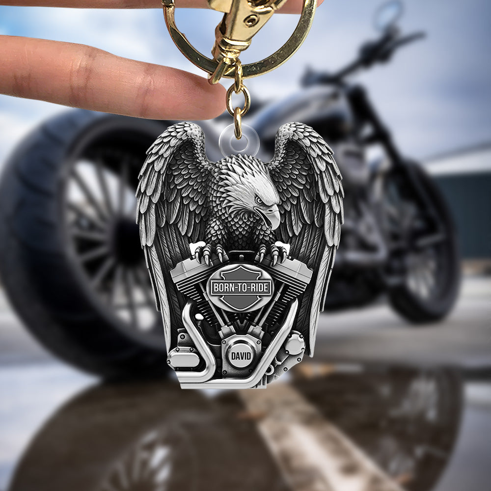 Fierce Motorcycle Engine Keychain - Personalized Gifts For Bikers 04Qhtn120625 - Image 2