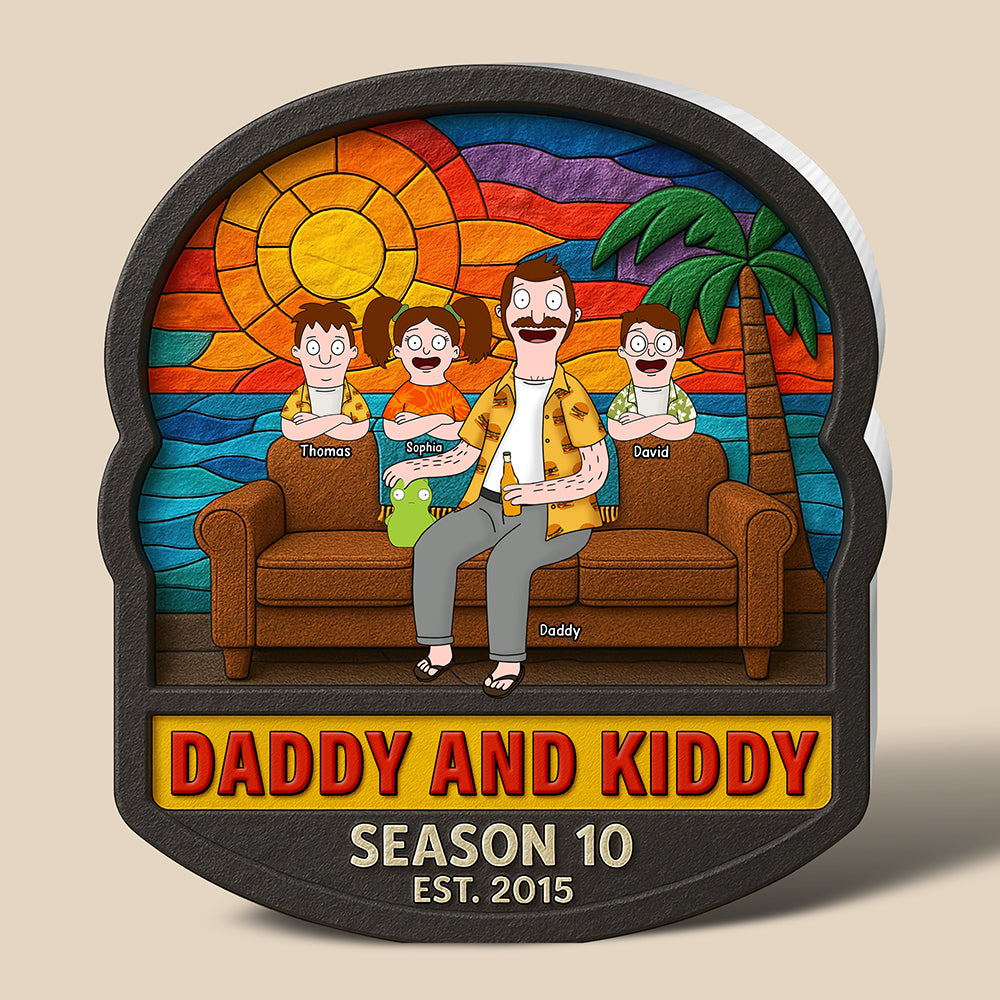 Daddy And Kiddy Acrylic Plaque - Personalized Gifts For Dad 05Ohqn290425Pahg - Image 4