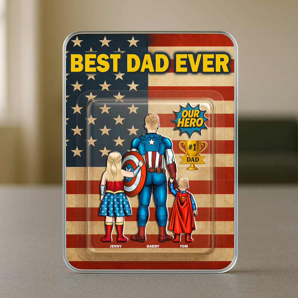 Best Dad Ever Acrylic Plaque - Personalized Gifts For Dad 01Natn250425Pa - Image 2