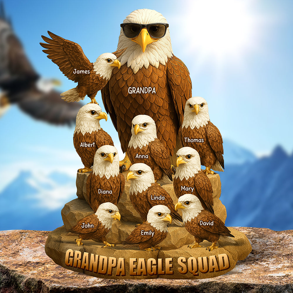 Eagle Dad Acrylic Plaque Personalized Gifts For Dad 01Naqn150425 - Image 2