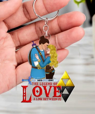 Personalized Gifts For Couple Keychain 04Qhtn061224Hg Gaming Couple Love Legend