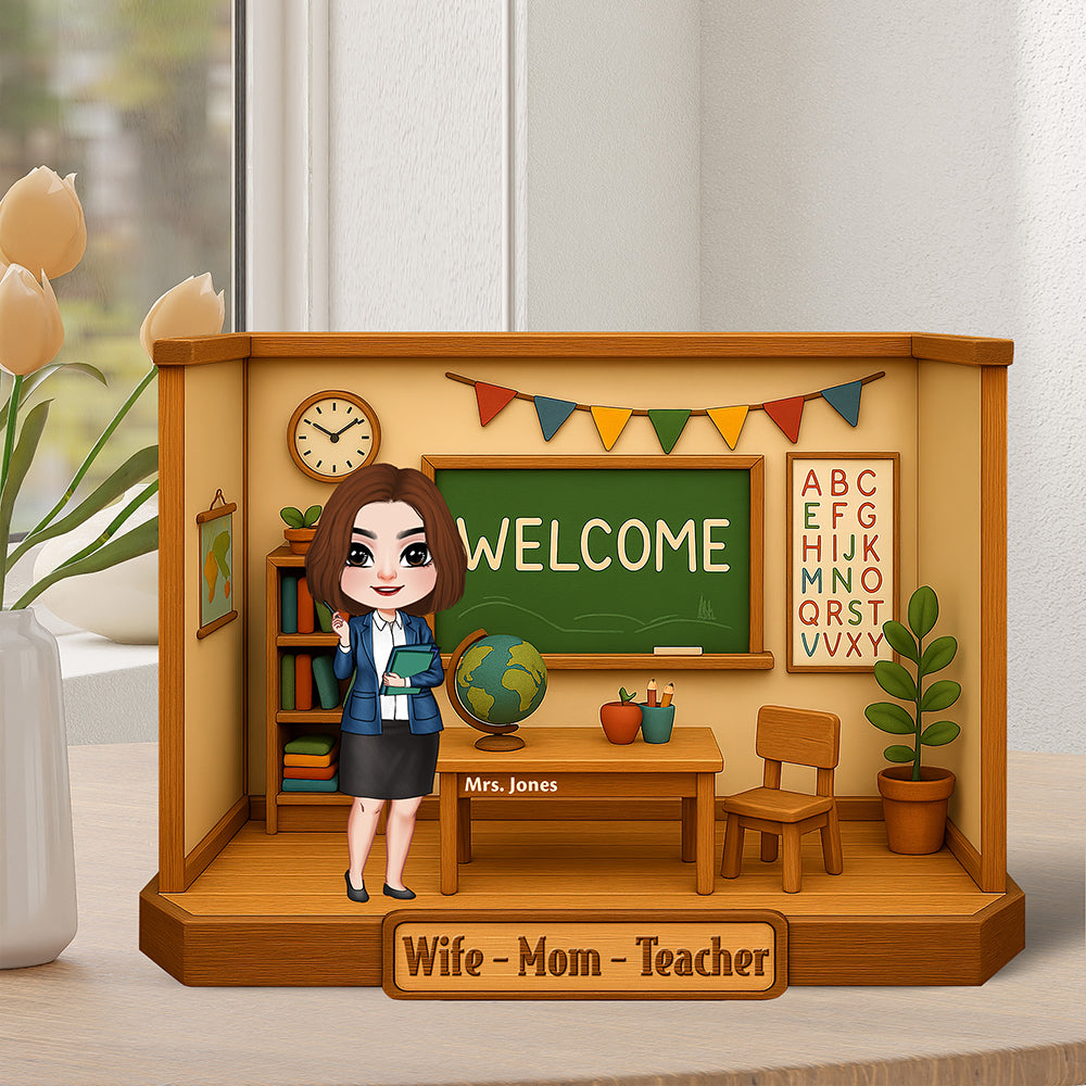 Teacher Mom Plaque - Personalized Gifts For Mom 05Naqn150425 - Image 2