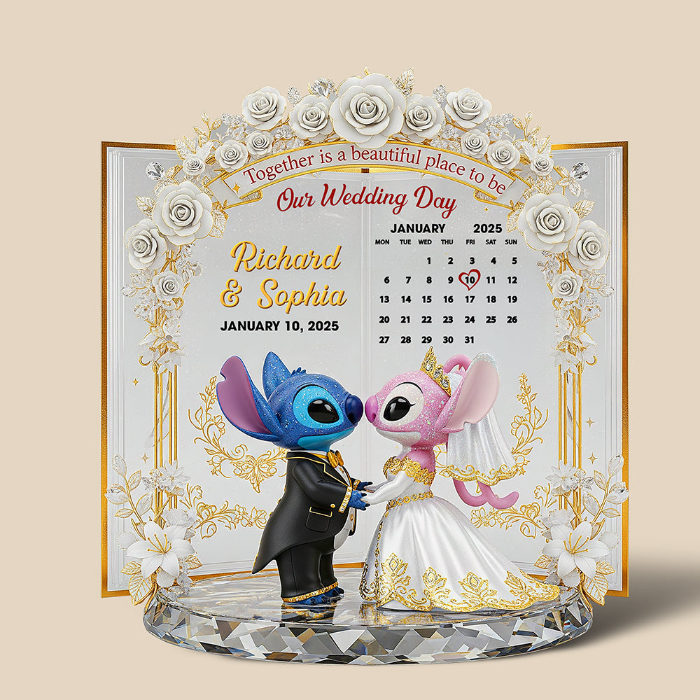 Wedding Couple Plaque - Personalized Gifts For Couple 05Ohqn250625 - Image 3