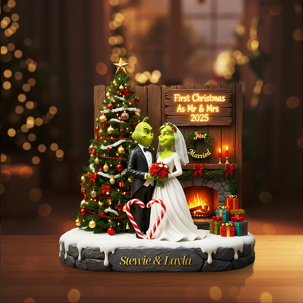Personalized Christmas Gifts For Newlyweds Plaque 04Kita110925 - Image 3