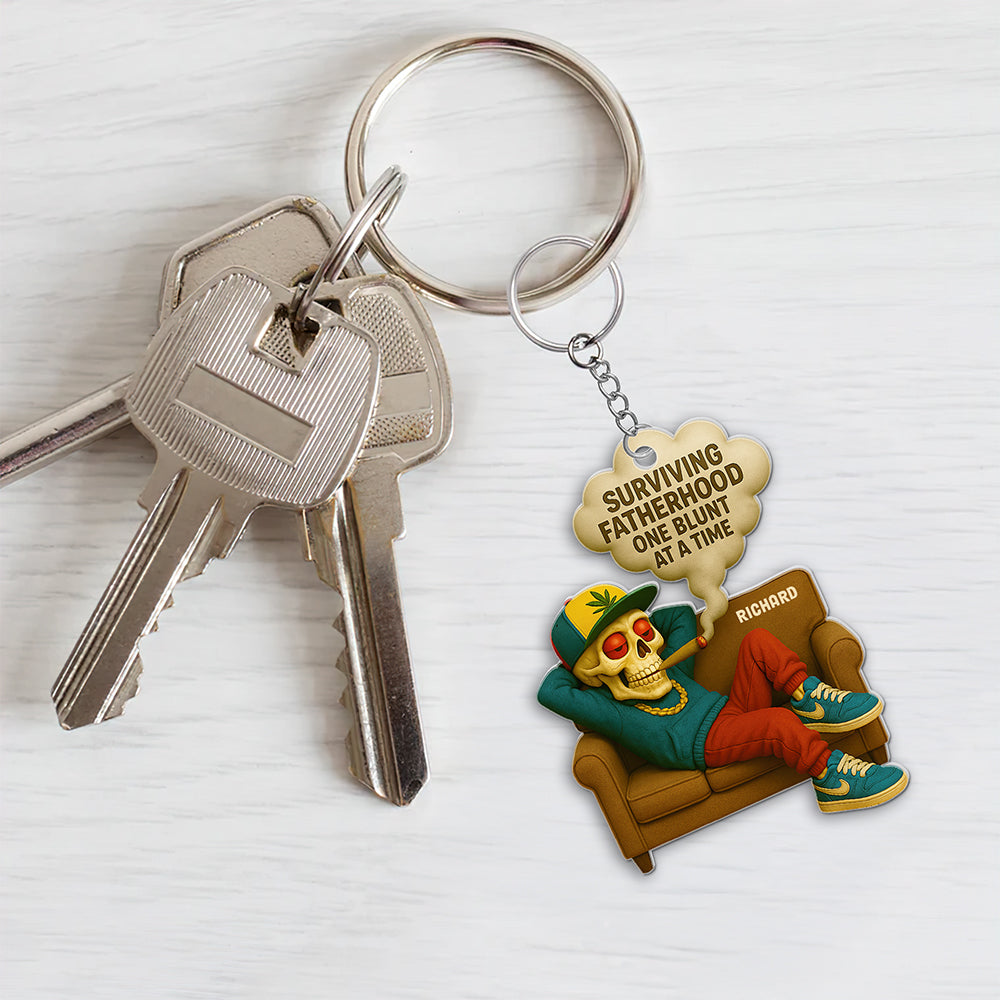 Fatherhood Keychain Personalized Gifts For Dad 04Toqn200525 - Image 2