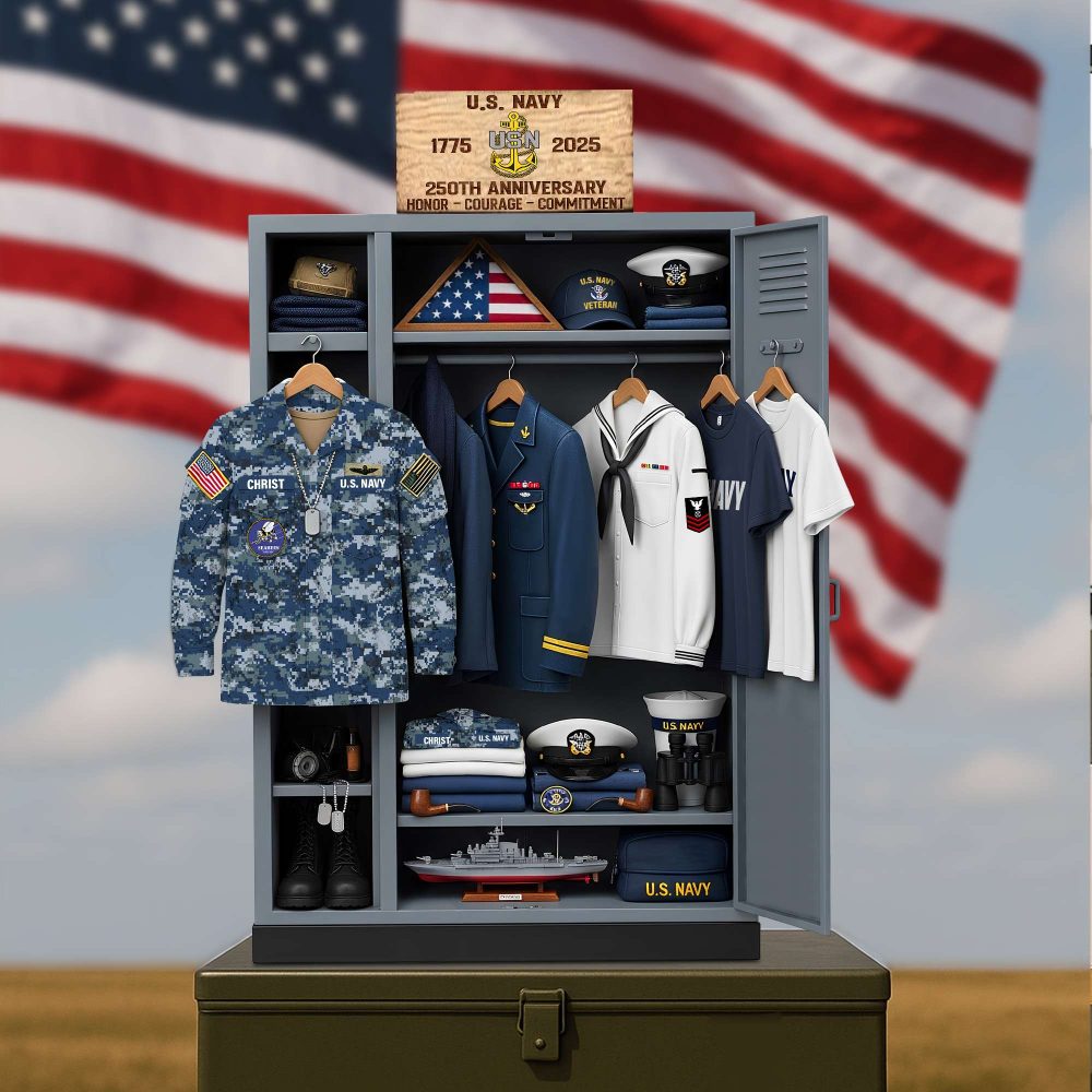 Military 250Th Anniversary Personal Locker Plaque - Personalized Gifts For Veteran 052Qhtn300625 Nv - Image 3