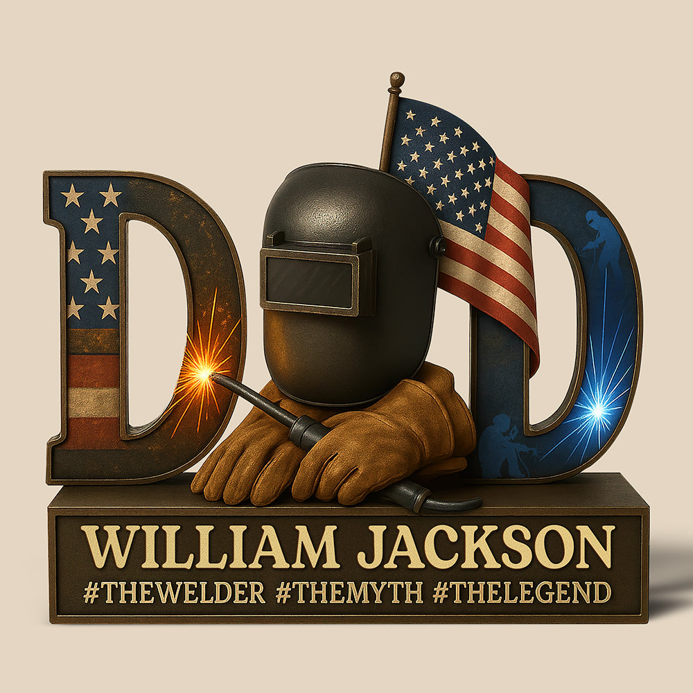 American Welder Acrylic Plaque - Personalized Gifts For Dad 05Qhqn130525 - Image 4