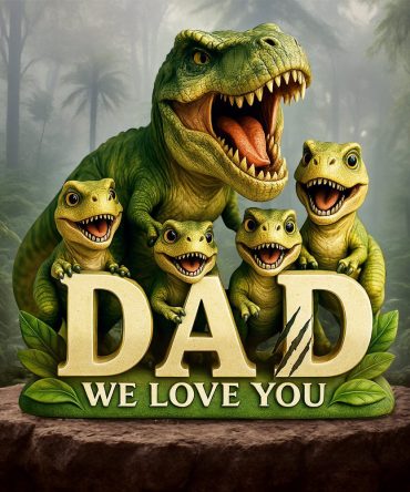 Dinosaur Dad Acrylic Plaque - Personalized Gifts For Father 02Hulu100525