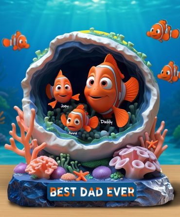 Personalized Gifts For Dad Acrylic Plaque, Best Clownfish Dad