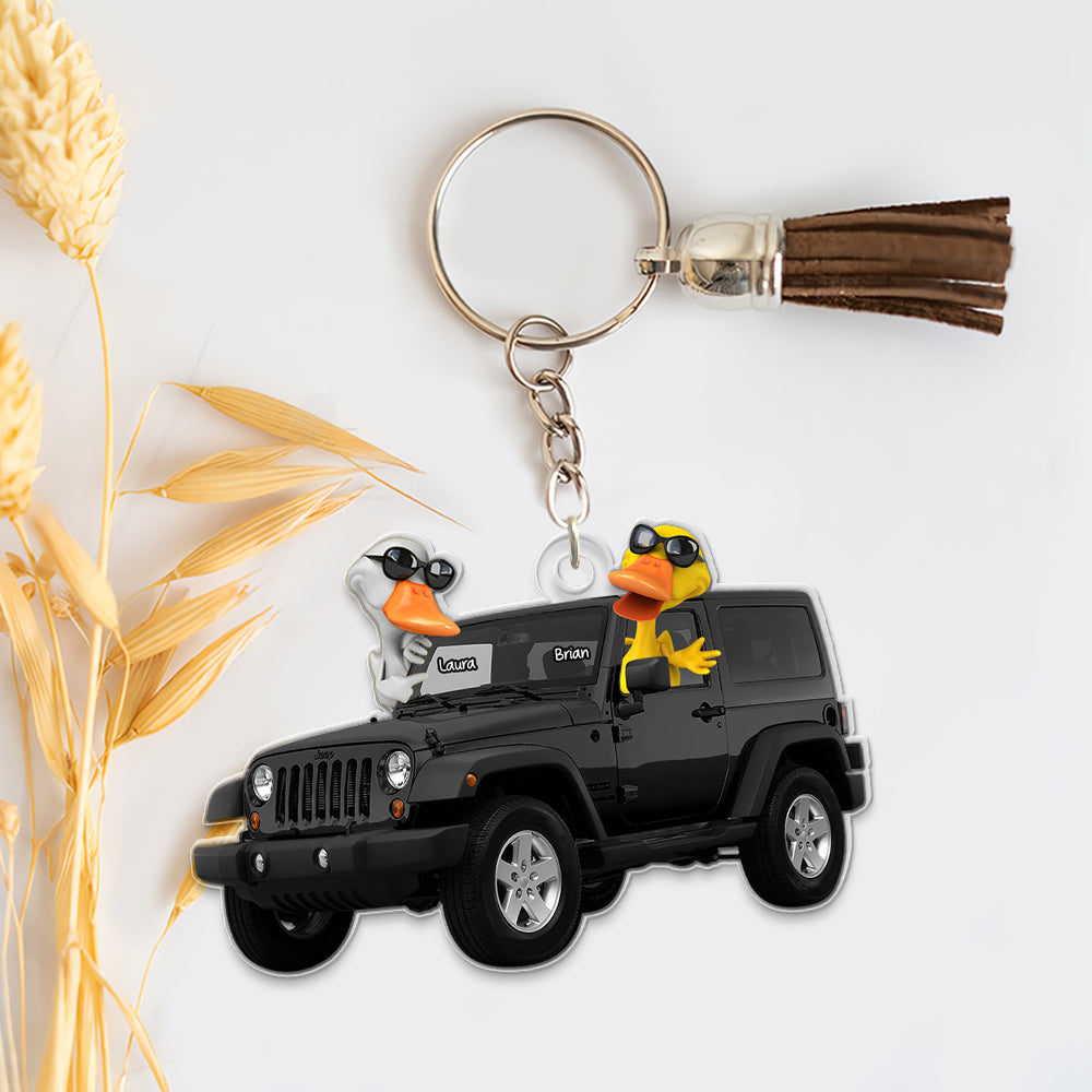 Personalized Gifts For Off-Road Lovers Keychain, Happy Ducks 03Qhqn281224 - Image 3