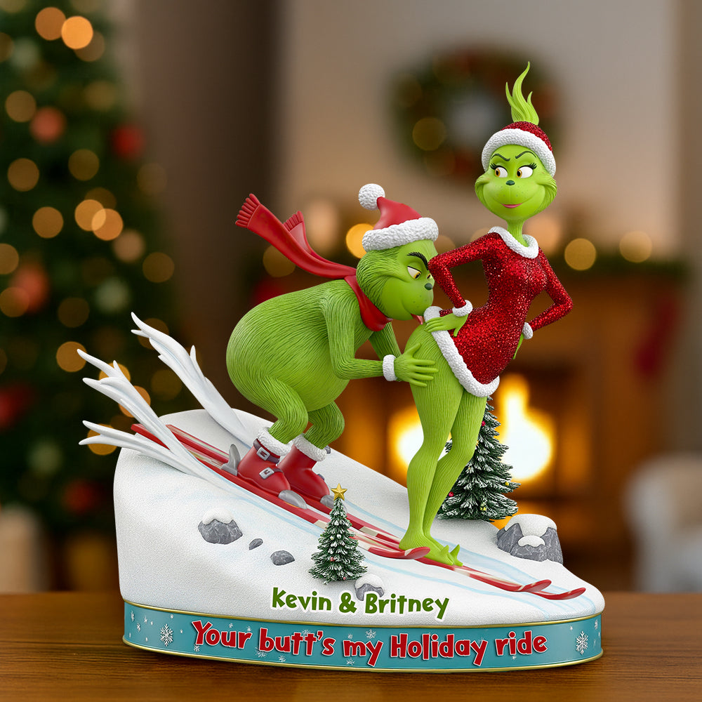 Skiing Couple Christmas Acrylic Plaque Personalized Gifts For Couple 01Ohdt180925 - Image 2