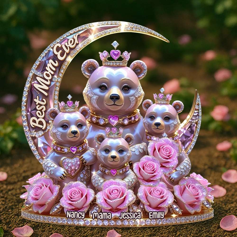 Bear Mom Acrylic Plaque Personalized Gifts For Mom 01Tgdt240425 - Image 2