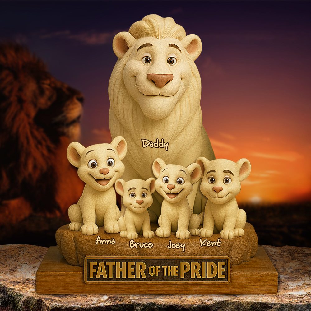 Lion Dad Of The Pride Acrylic Plaque - Personalized Gift For Father 04Xqlu150425