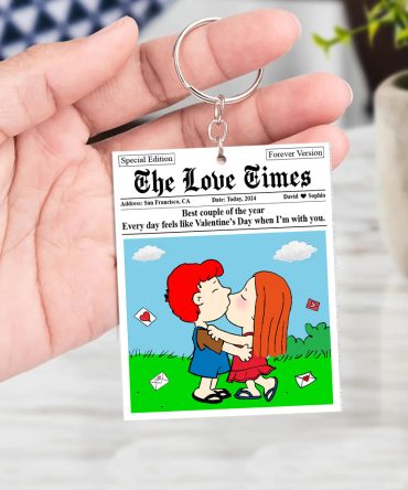 Personalized Gifts For Couple Keychain The Love Times 03Katn271124Hg