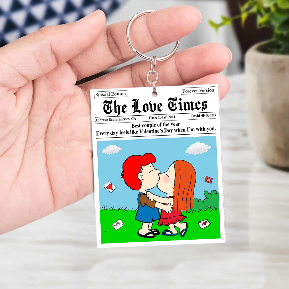 Personalized Gifts For Couple Keychain The Love Times 03Katn271124Hg