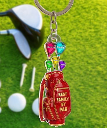 Best Family By Par Acrylic Keychain - Personalized Gifts For Golf Family 01Ohlu060625
