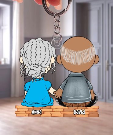 Side By Side Couple Keychain - Personalized Gifts For Couples