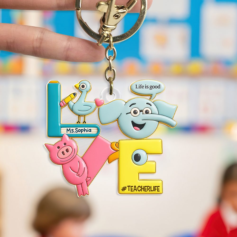 Love Teacher Keychain - Personalized Gifts For Teacher 02Hupu140725 - Image 2