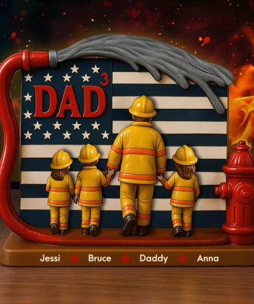 Firefighter Dad Acrylic Plaque - Personalized Christmas Gifts For Dad 02Tolu260425
