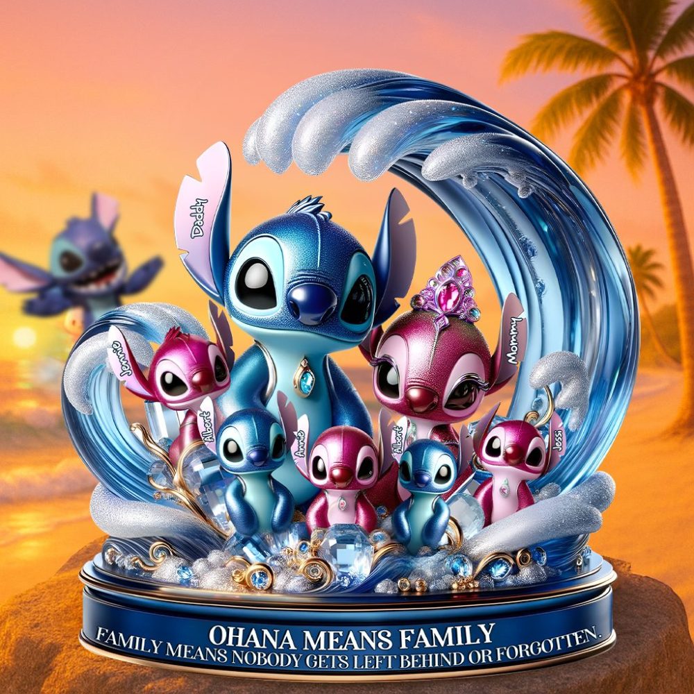 Blue Aliens Family Plaque - Custom Christmas Gifts For Family 01Tglu110425