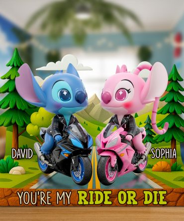 Biker Couple Acrylic Plaque Personalized Gifts For Couple 01Todt160625