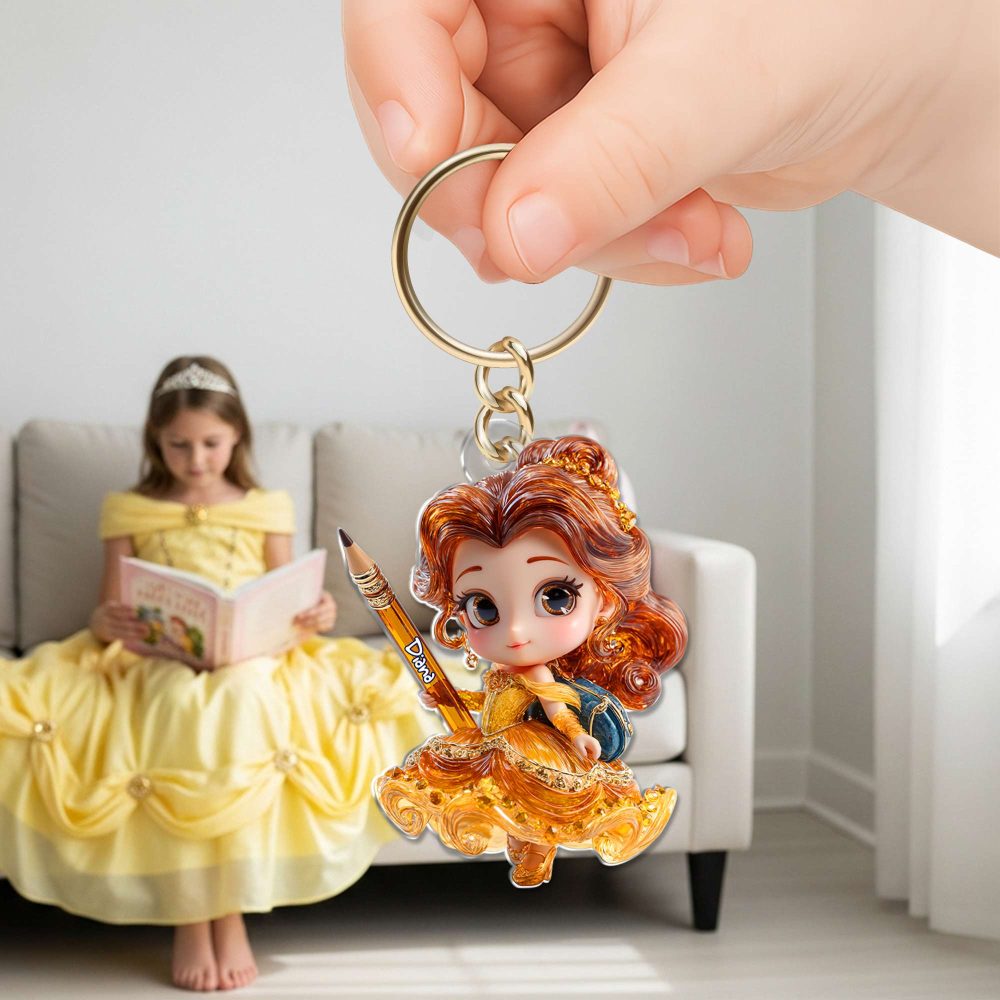 Lovely Princess Acrylic Keychain - Personalized Back To School Gifts For Kid 04Tglu260625 - Image 2