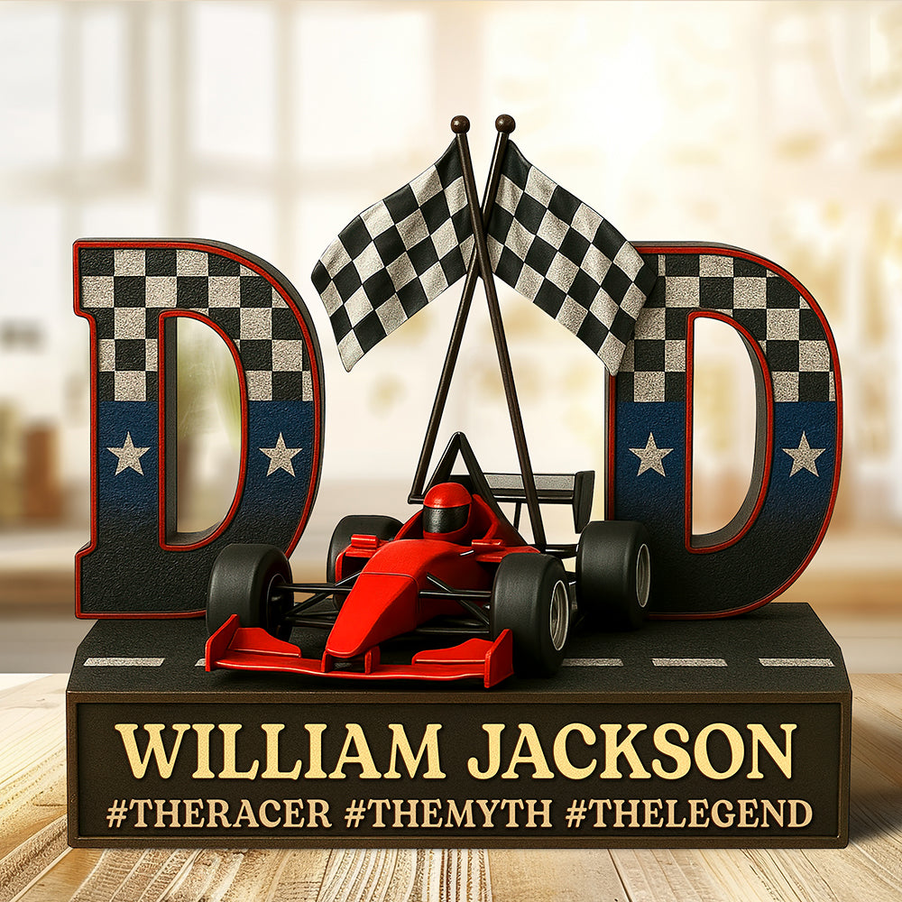 Racing Dad Acrylic Plaque - Personalized Gifts For Dad 05Qhqn090525 - Image 3