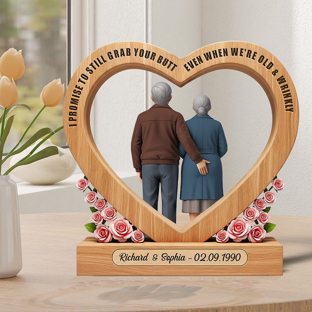 Old Couple Acrylic Plaque - Personalized Gifts For Couple 04Ohqn290525 - Image 3
