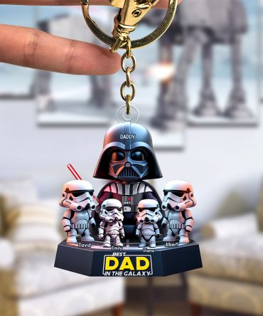 Galaxy Dad Keychain - Personalized Gifts For Dad 03Xqqn180425