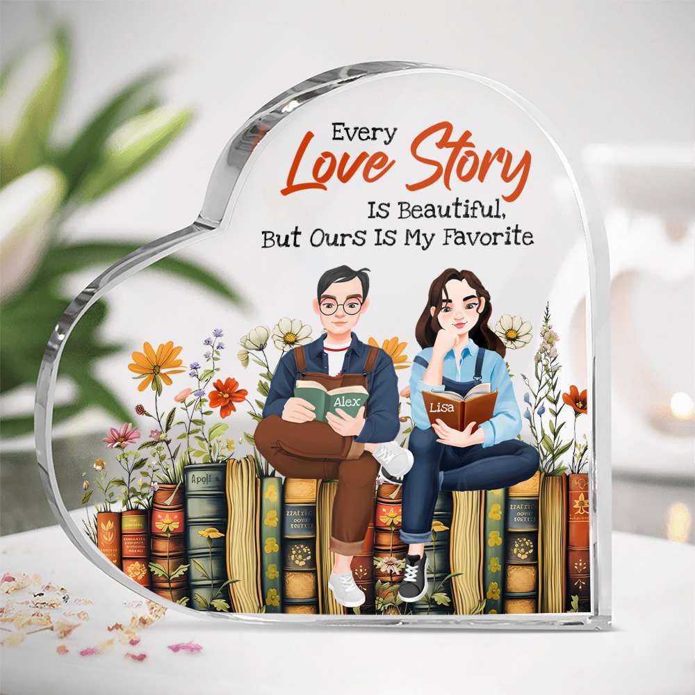 Personalized Gifts For Couple Heart Shaped Acrylic Plaque, Love Story Is Beautiful But Ours Is My Favorite 05Tgmh051224Pa - Image 2