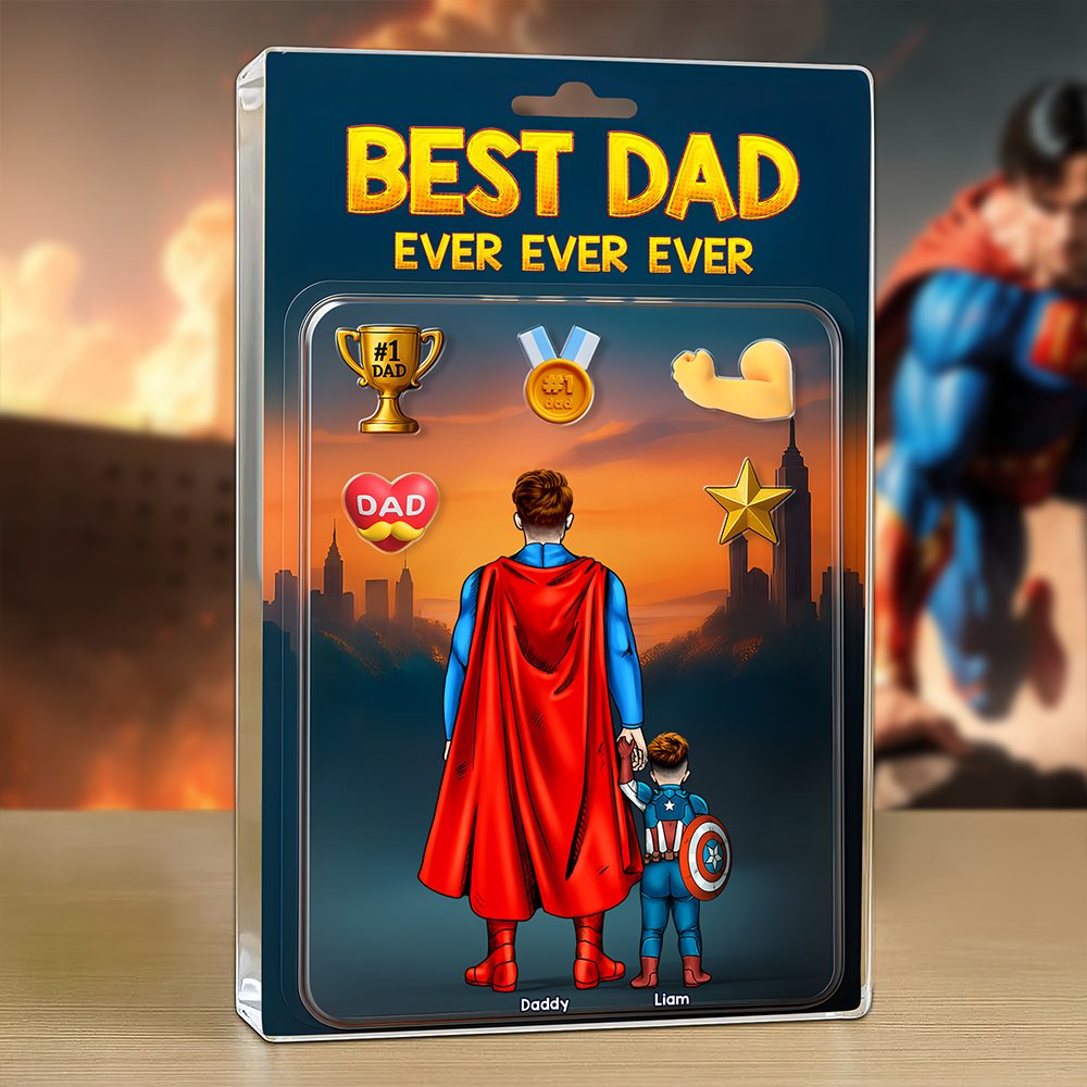 Super Dad Plaque - Personalized Gifts For Dad 01Hupu300425Pa