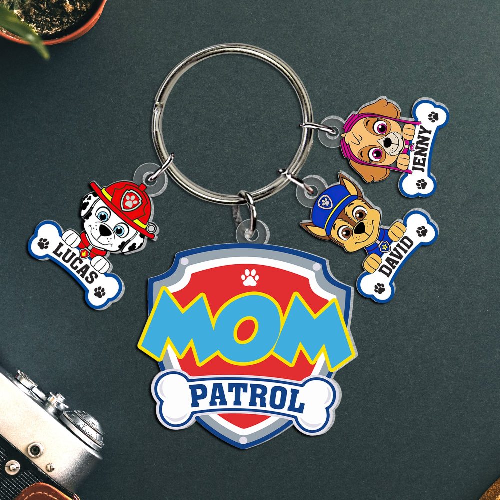 Personalized Gifts For Mom Keychain With Dog Charms 02Natn200424 - Image 2