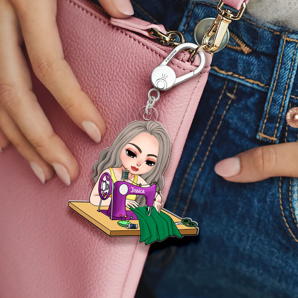 Personalized Gifts For Sewing Lover Keychain 01Qnqn200225 - Image 2