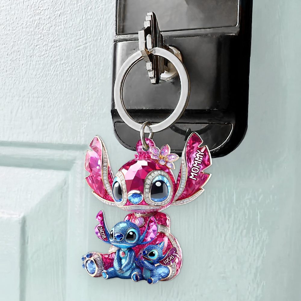 Sparkling Christmas Mom Keychain – Personalized Holiday Gifts For Mom 01Tgpu030425 - Image 4